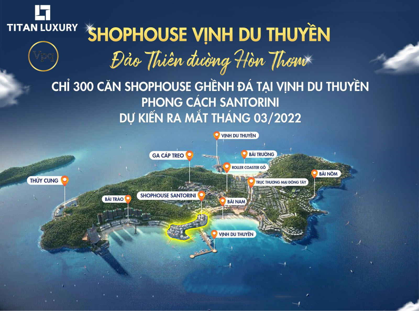 Vị tr&iacute; độc t&ocirc;n của shophouse Santorini H&ograve;n Thơm
