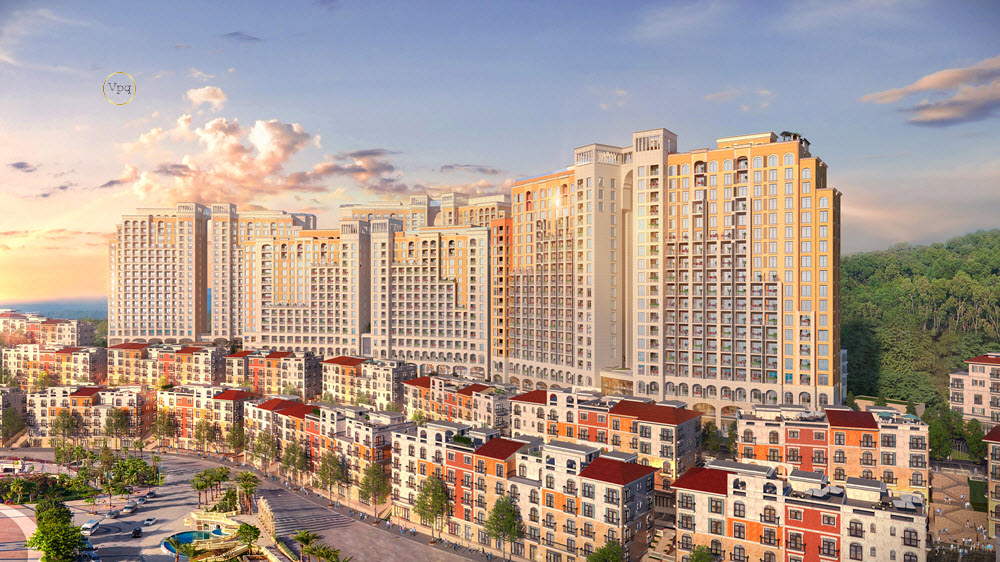 Phối cảnh 8 tòa căn hộ Hillside Phú Quốc