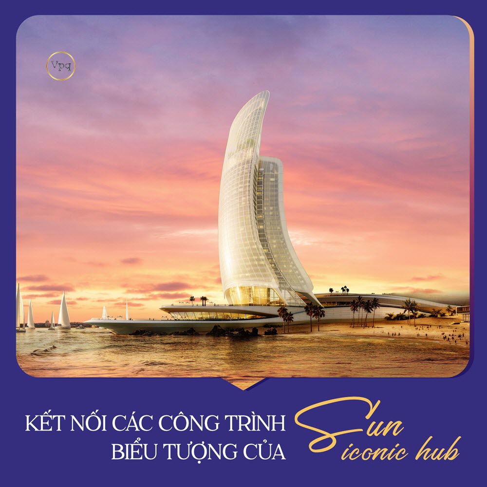 Hình ảnh tòa nhà Cánh Buồm tại The Sailing Bay - Sun Iconic Hub