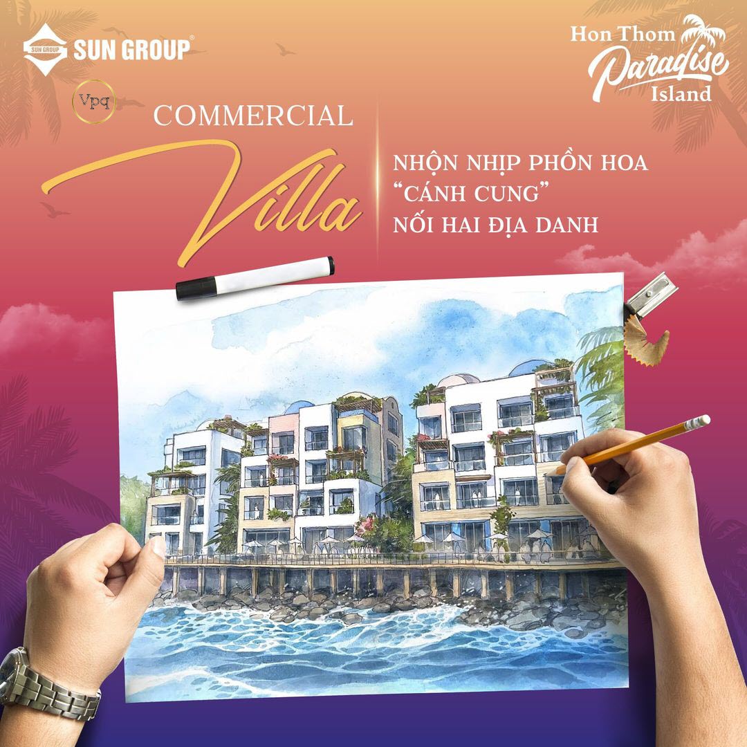 Commercial Villa nhộn nhịp phồn hoa cánh cung nối hai địa danh