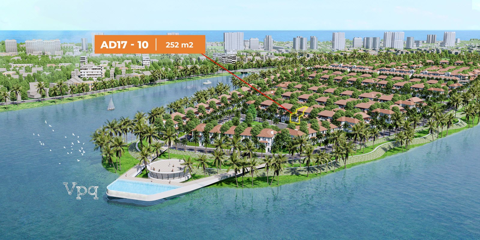 Biệt thự AD1710 view trực diện công viên