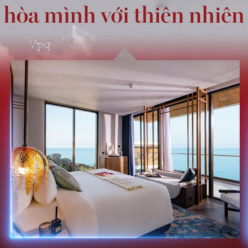 Nội thất ph&ograve;ng ngủ dinh thự Signature Gran Meli&aacute; Nha Trang