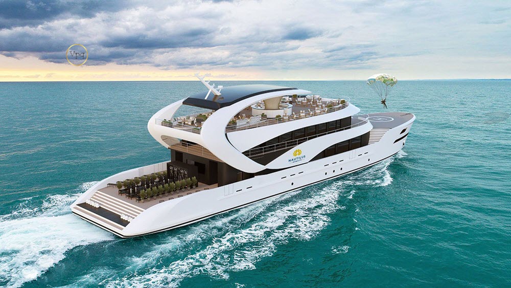 H&igrave;nh ảnh si&ecirc;u du thuyền Nautilus - Tổ hợp thể thao giải tr&iacute; tr&ecirc;n biển tại Ph&uacute; Quốc