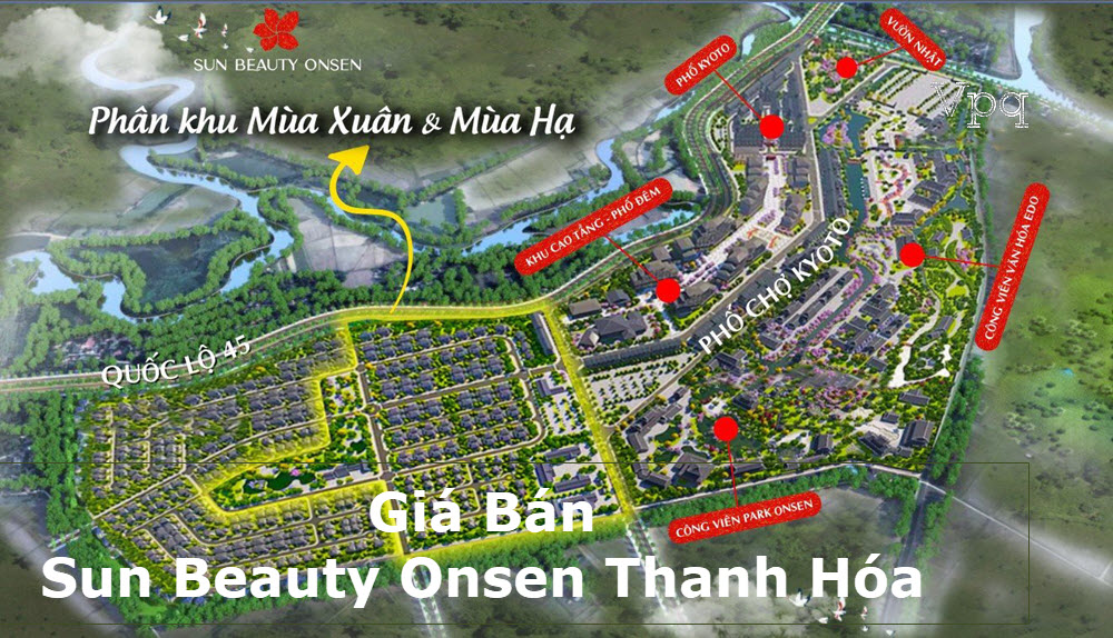 C&aacute;c ph&acirc;n khu tại Sun Onsen Village Thanh H&oacute;a