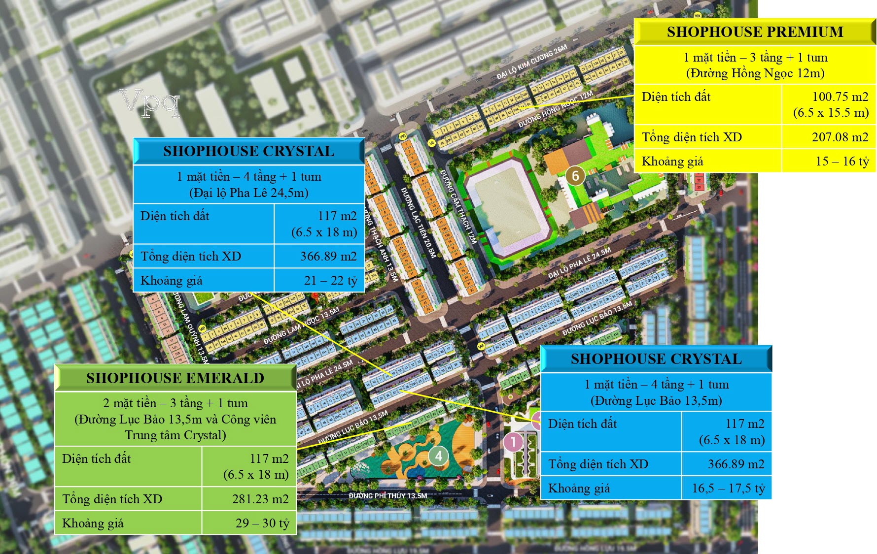 Gi&aacute; b&aacute;n Shophouse Crystal City - Meyhomes Ph&uacute; Quốc - Ảnh 2