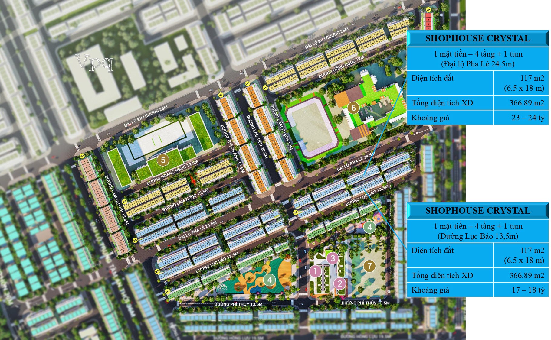 Gi&aacute; b&aacute;n Shophouse Crystal City - Meyhomes Ph&uacute; Quốc - Ảnh 3