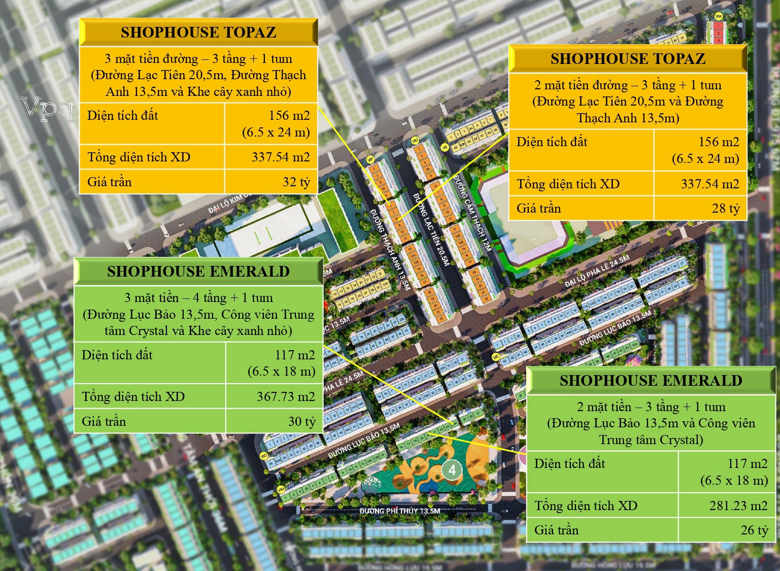 Gi&aacute; b&aacute;n Shophouse Crystal City - Meyhomes Ph&uacute; Quốc - Ảnh 5