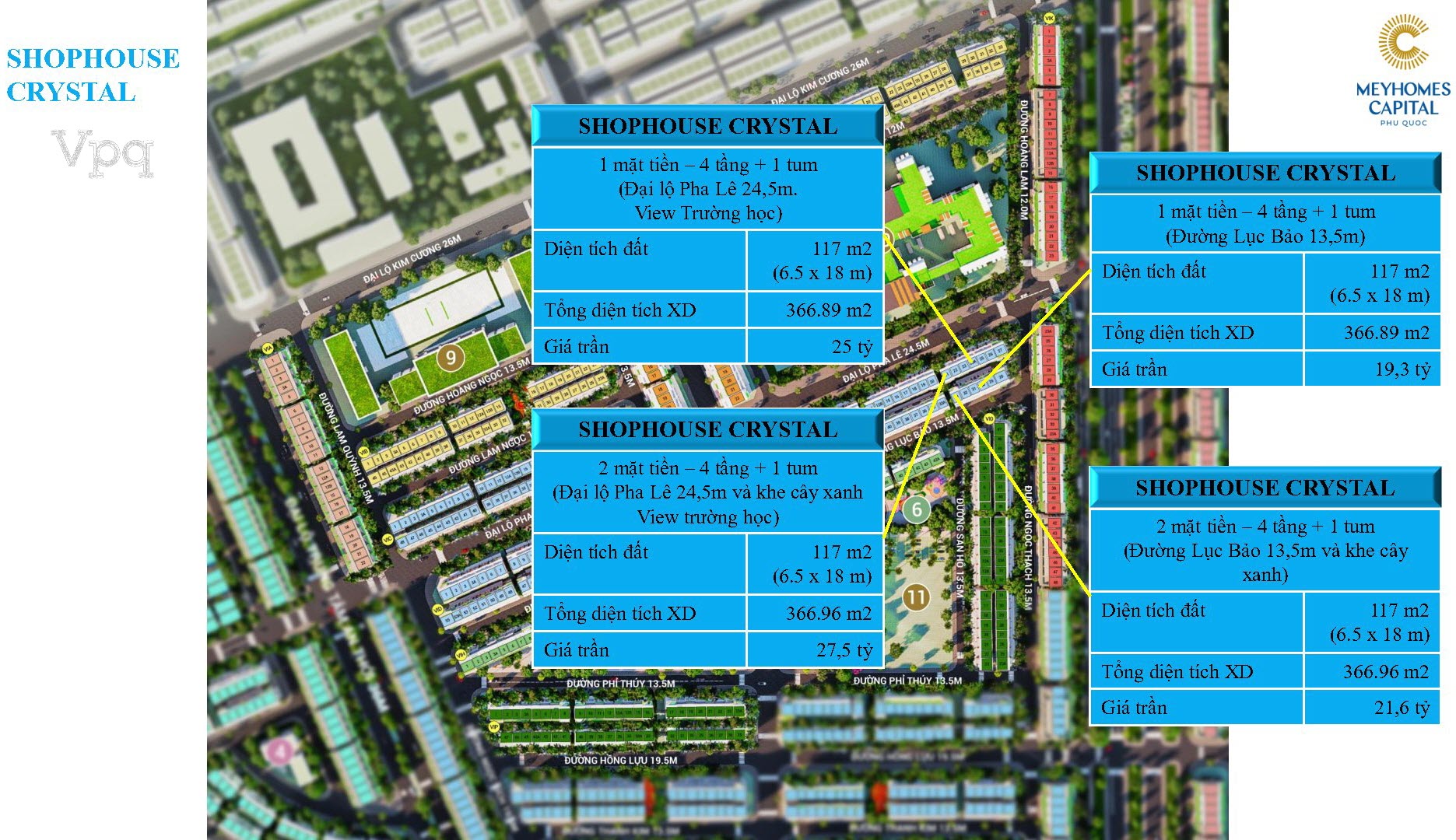 Gi&aacute; b&aacute;n Shophouse Crystal City - Meyhomes Ph&uacute; Quốc - Ảnh 6