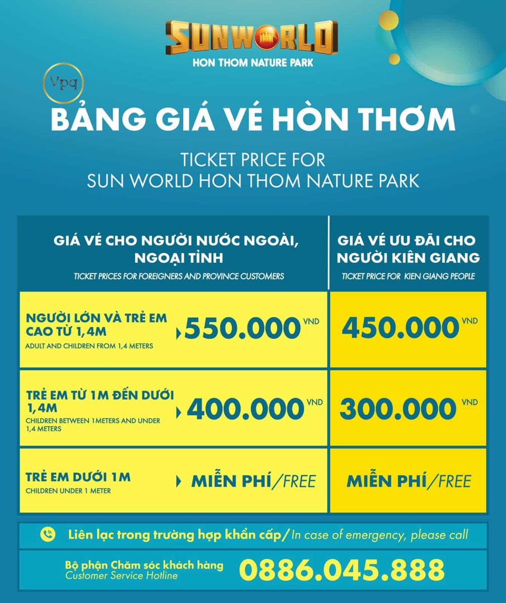 Giá vé cáp treo Hòn Thơm