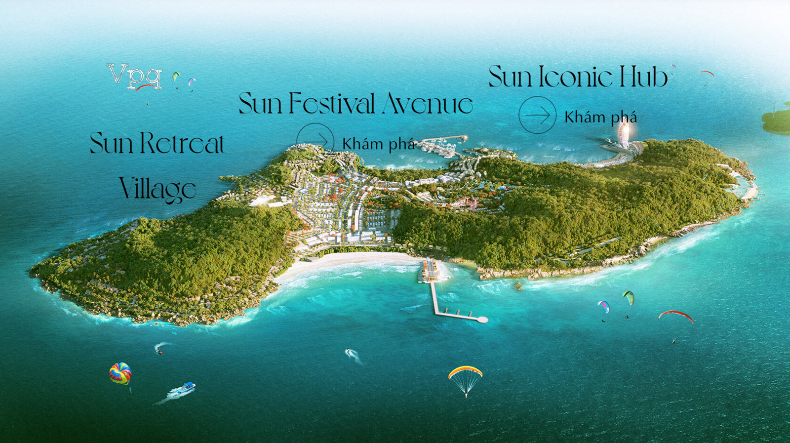 Si&ecirc;u dự &aacute;n Hon Thom Paradise Island của Sun Group tại H&ograve;n Thơm