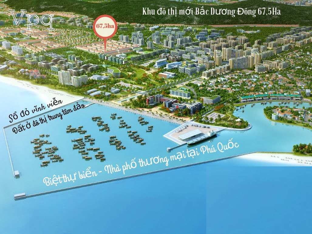 Phối cảnh Khu đô thị 67ha Bắc Dương Đông, Phú Quốc