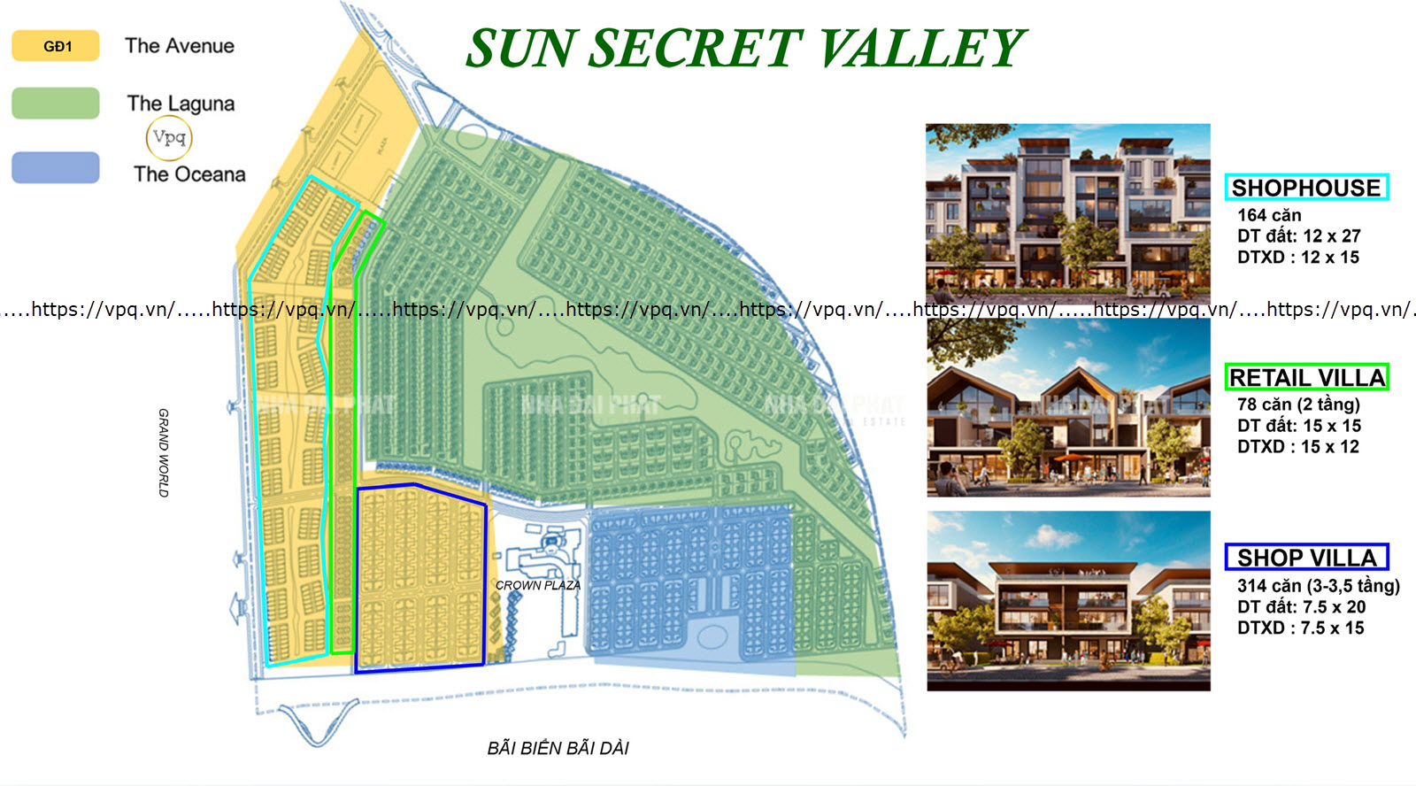 Tổng mặt bằng Sun Secret Valley Ph&uacute; Quốc