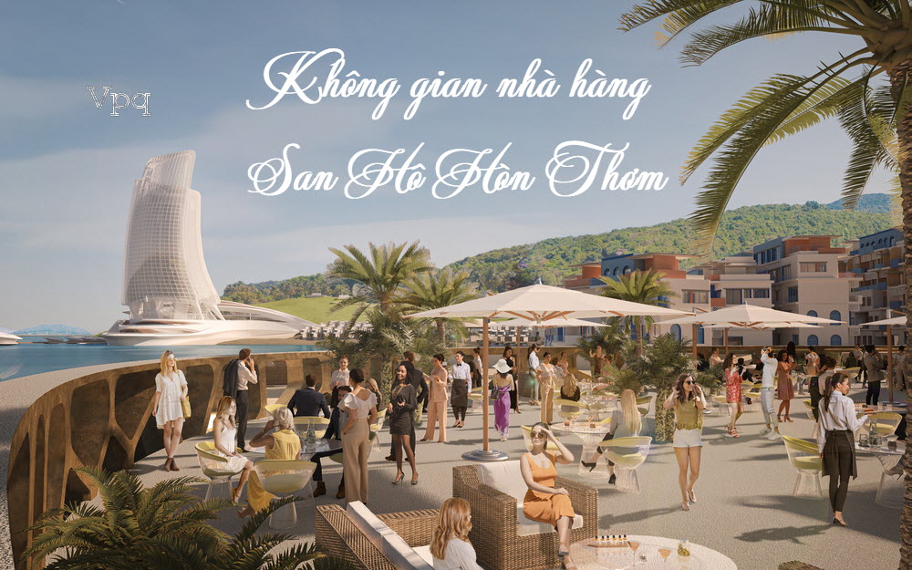Kh&ocirc;ng gian dịch vụ nh&agrave; h&agrave;ng San H&ocirc; ngo&agrave;i trời