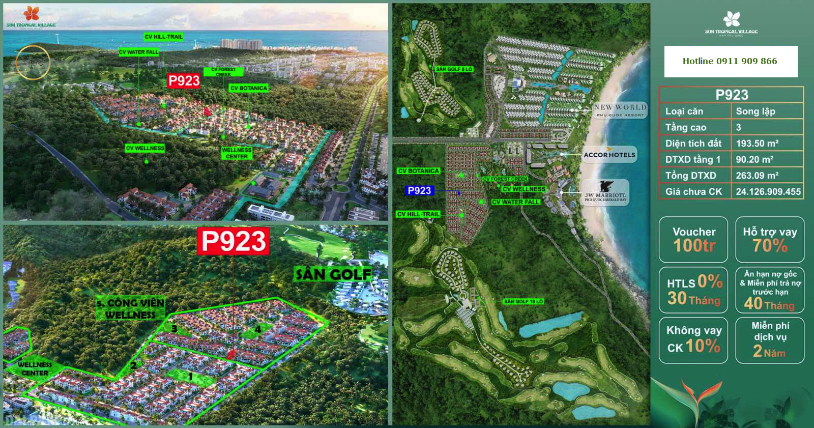 Chính sách bán hàng biệt thự P923 Sun Tropical Village