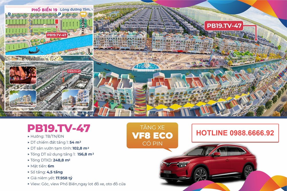 PB19.TV-47 căn shophouse The Venice mặt đường phố biển 26m