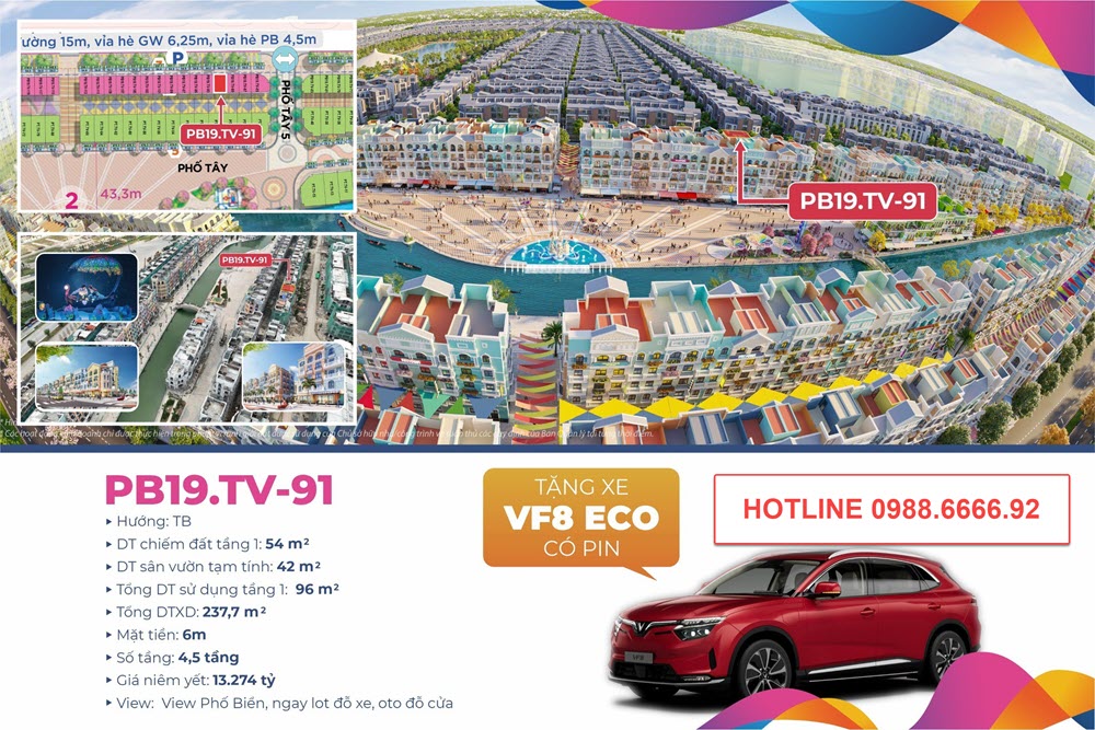 PB19.TV-91 căn shophouse The Venice mặt đường phố biển 26m