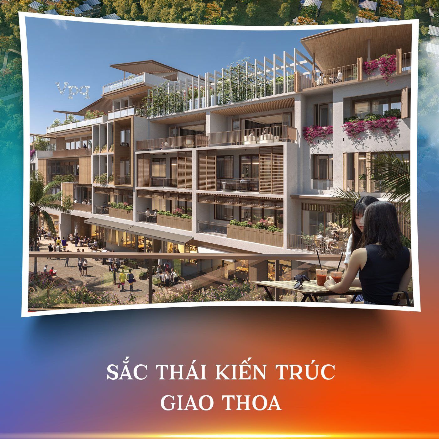 Sắc th&aacute;i kiến tr&uacute;c giao thoa của Paradise Walk