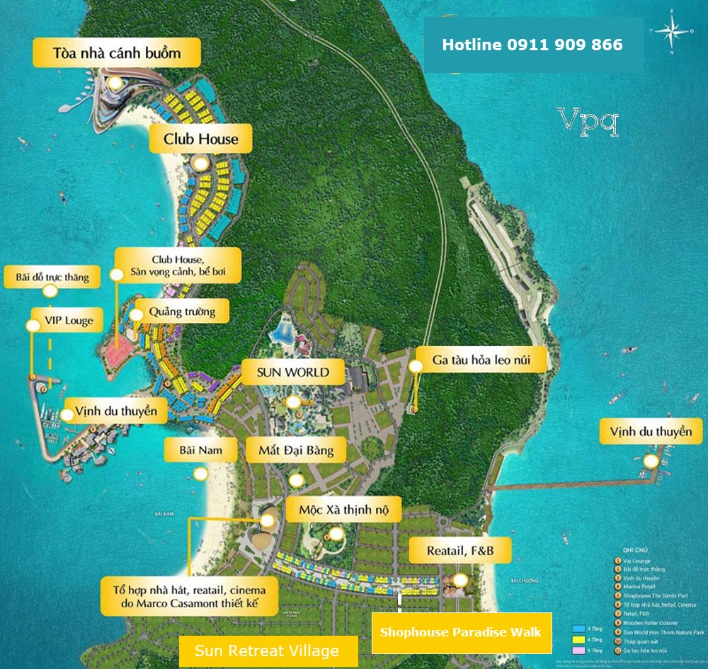 Paradise Walk thừa hưởng mọi tiện ích từ Hon Thom Paradise Island