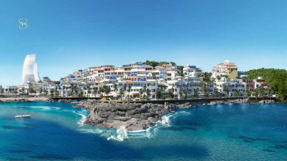 Hình ảnh phối cảnh dự án Shophouse Santorini Hòn Thơm