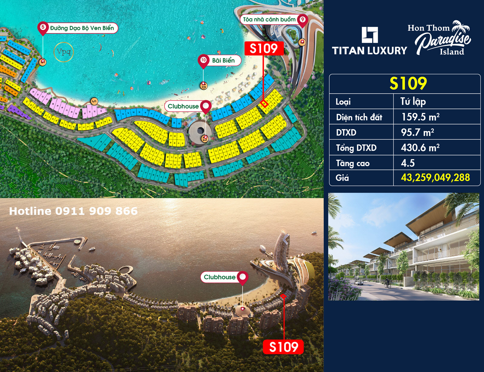 Biệt thự tứ lập S109 The Sailing Bay H&ograve;n Thơm, Ph&uacute; Quốc