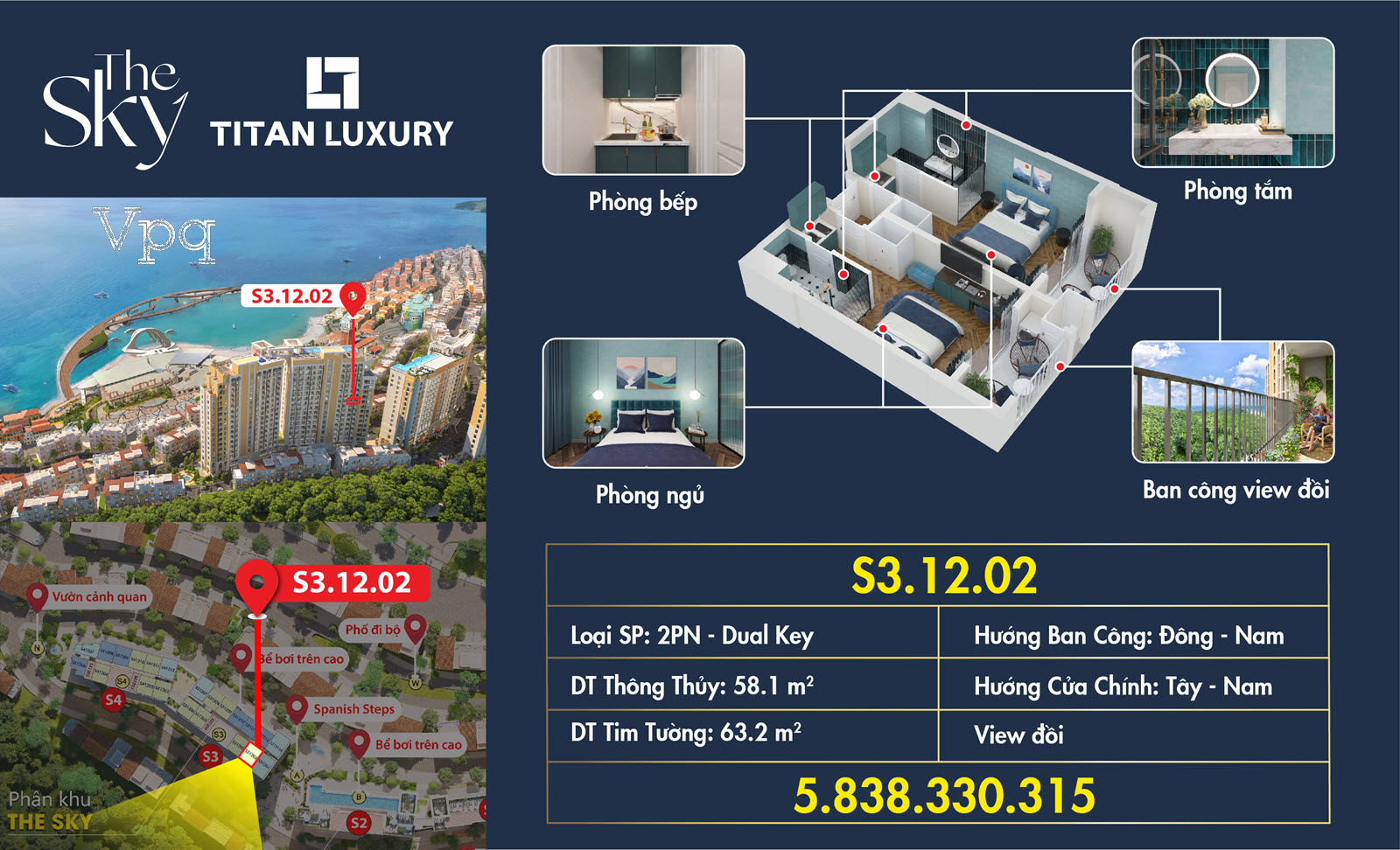 Nội thất căn hộ Hillside Phú Quốc