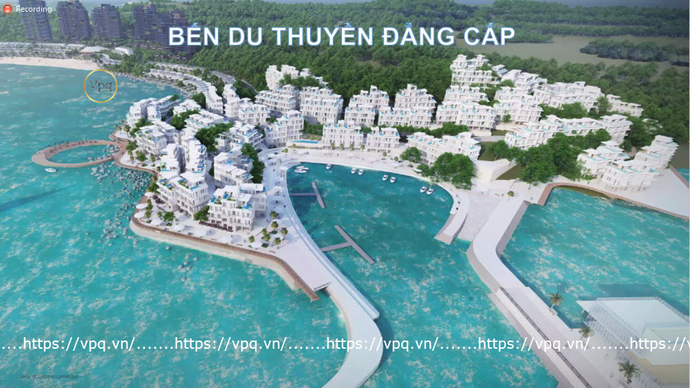 Phối cảnh dự án Shophouse Hòn Thơm phong cách Santorini