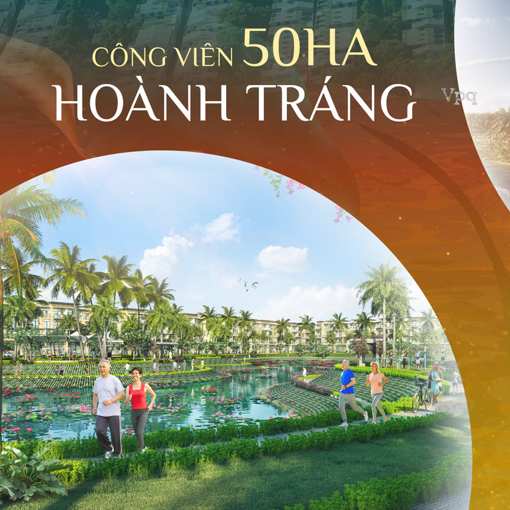 Sun Riverpolis sở hữu c&ocirc;ng vi&ecirc;n 50ha ho&agrave;nh tr&aacute;ng