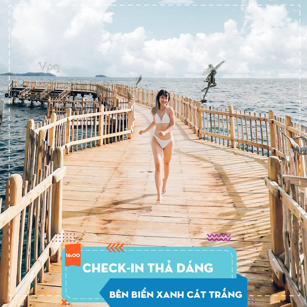 C&ocirc; g&aacute;i Check In từ c&acirc;y cầu Khu Vườn b&iacute; mật H&ograve;n Thơm