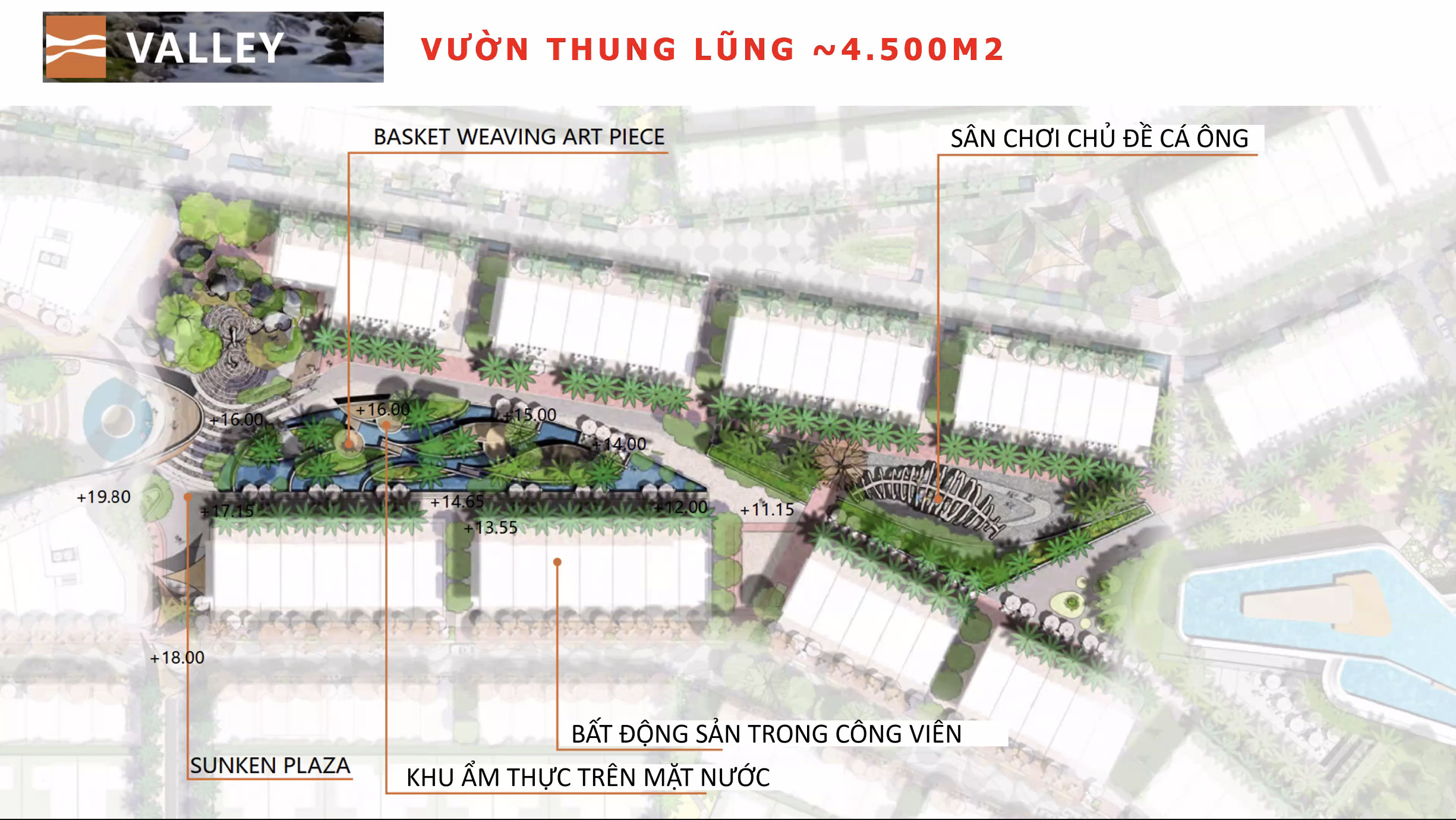 Không gian 4500m2 tại khu vực vườn thung lũng