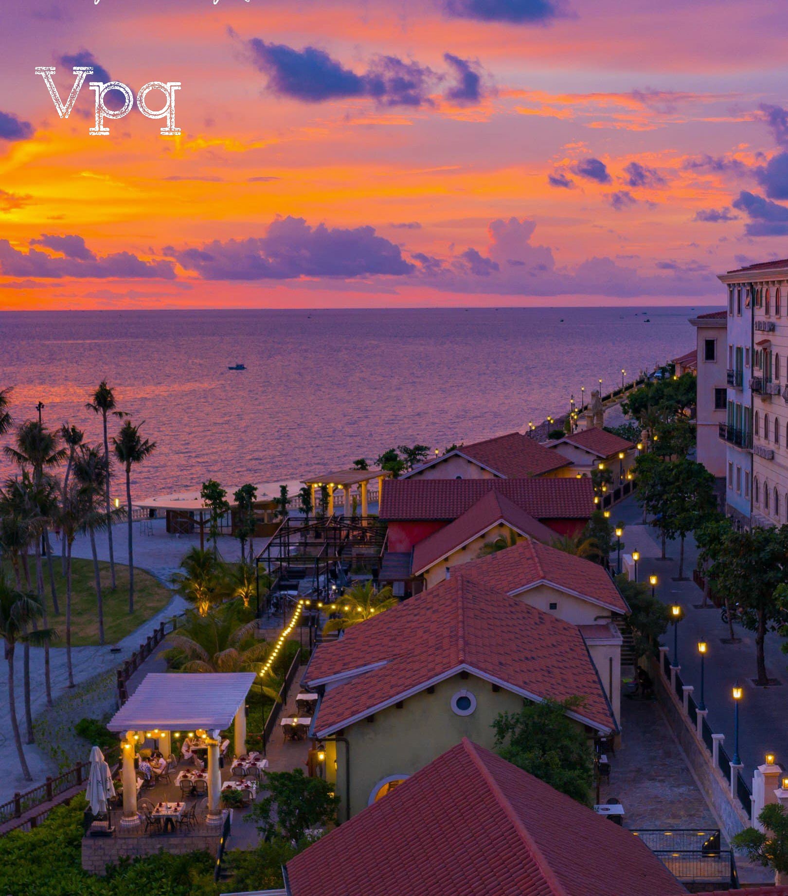 H&igrave;nh ảnh thực tế vị tr&iacute; của Sunset Town tại bờ T&acirc;y Nam Ph&uacute; Quốc