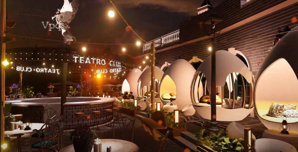 Phối cảnh b&ecirc;n trong Teatro Club Ph&uacute; Quốc