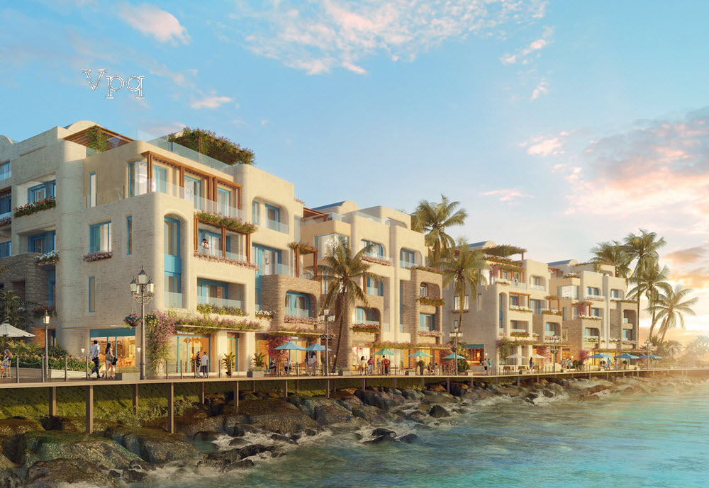 Phối cảnh minh họa tổ hợp biệt thự The Sailing Bay tại H&ograve;n Thơm