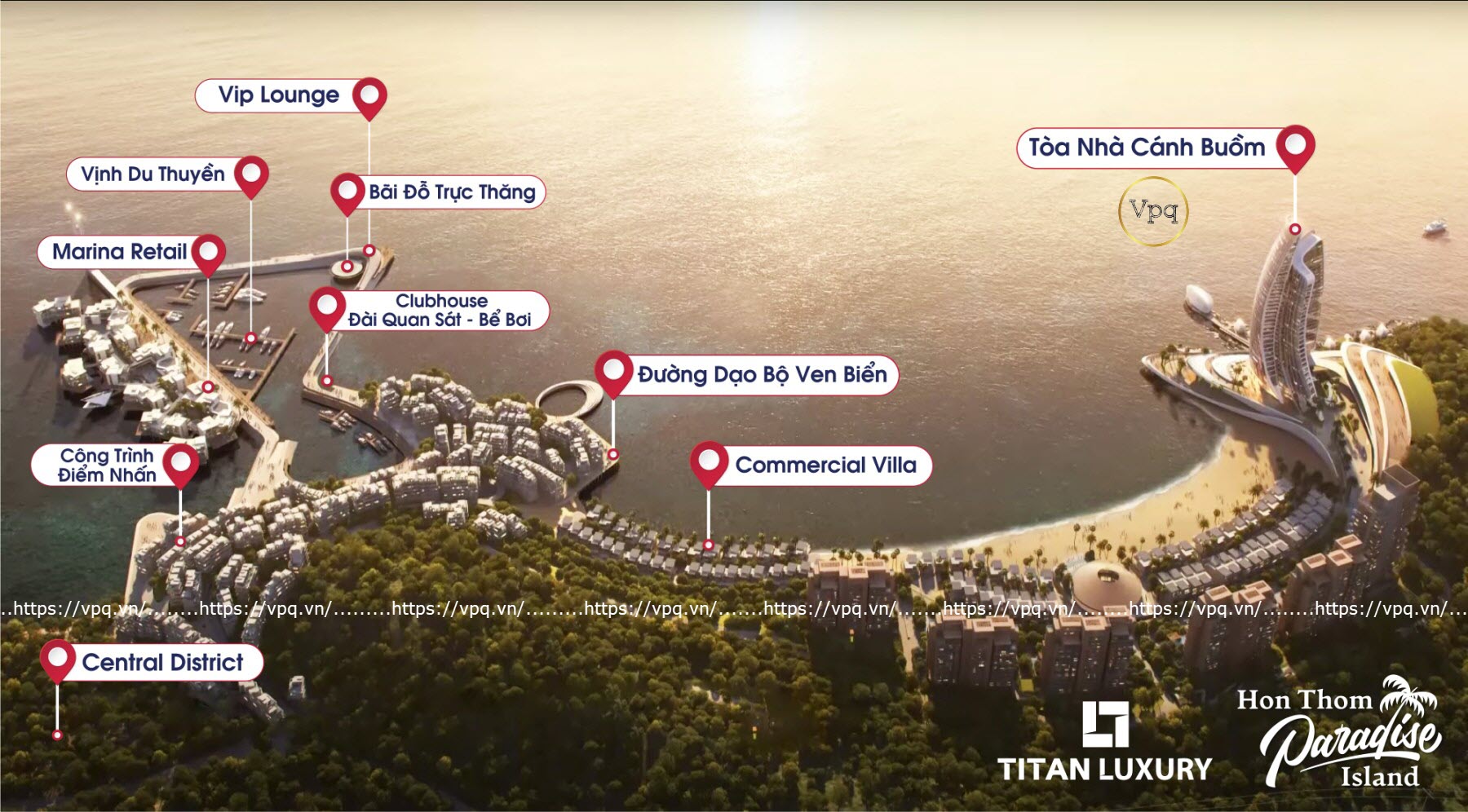 Vị tr&iacute; những căn biệt thự Commercial Villa B&atilde;i Tr&agrave;o