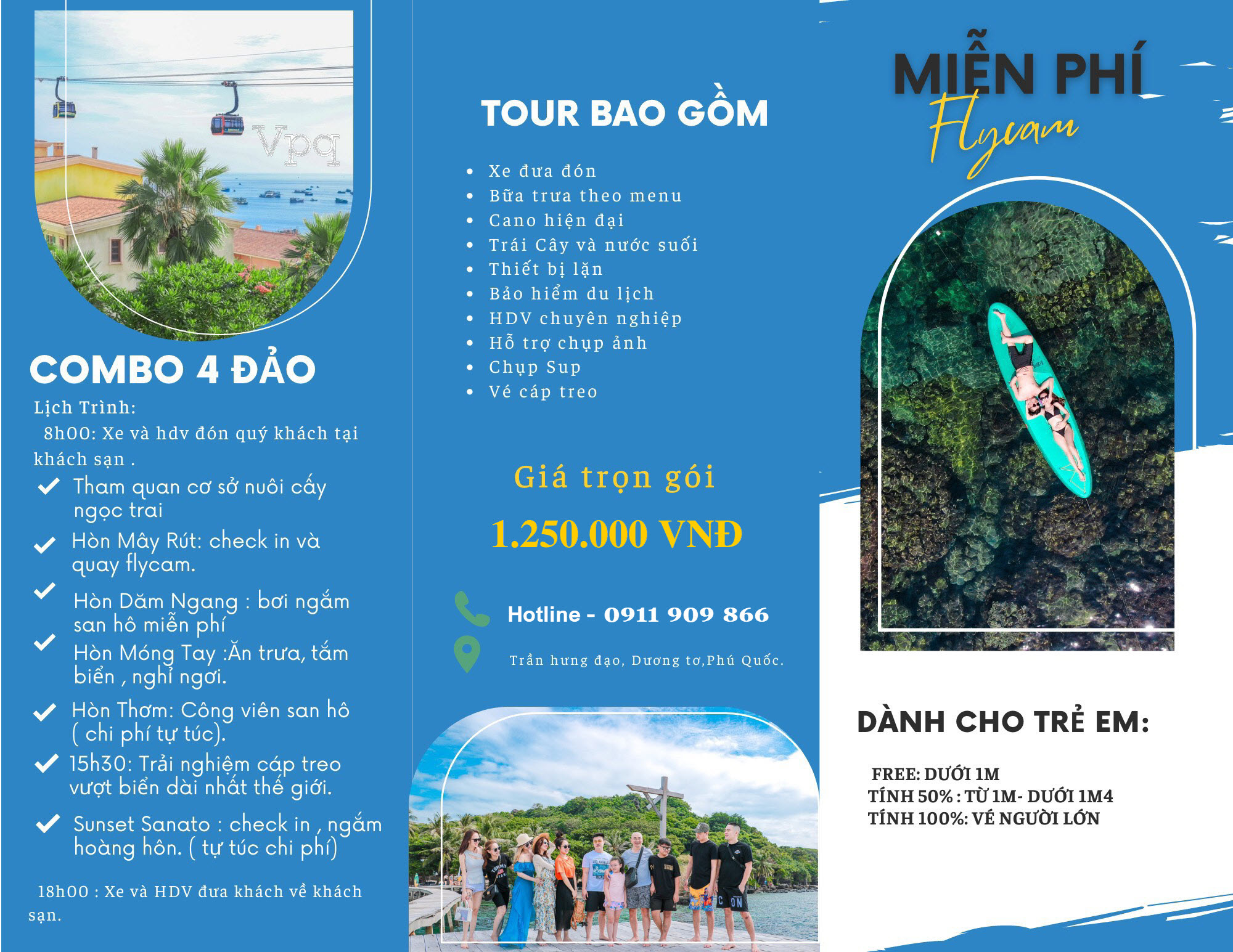 G&oacute;i combo tour 4 đảo Ph&uacute; Quốc