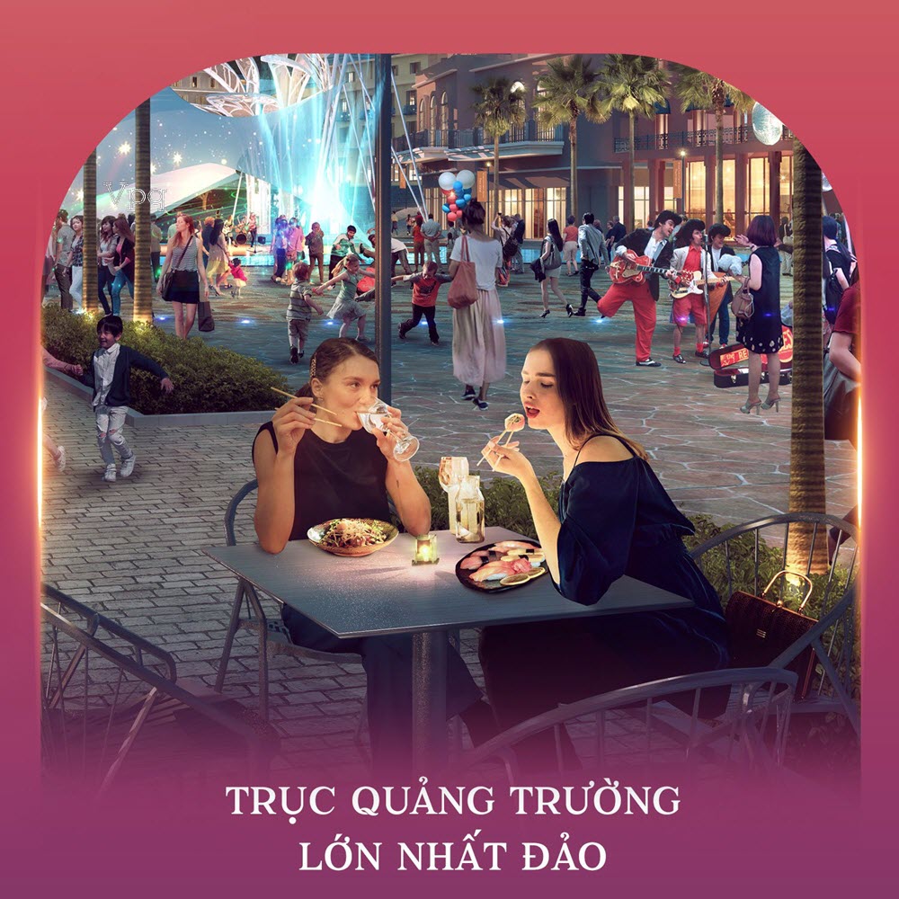 Paradise Walk - trục đại lộ quảng trường lớn nhất Đảo Thi&ecirc;n Đường