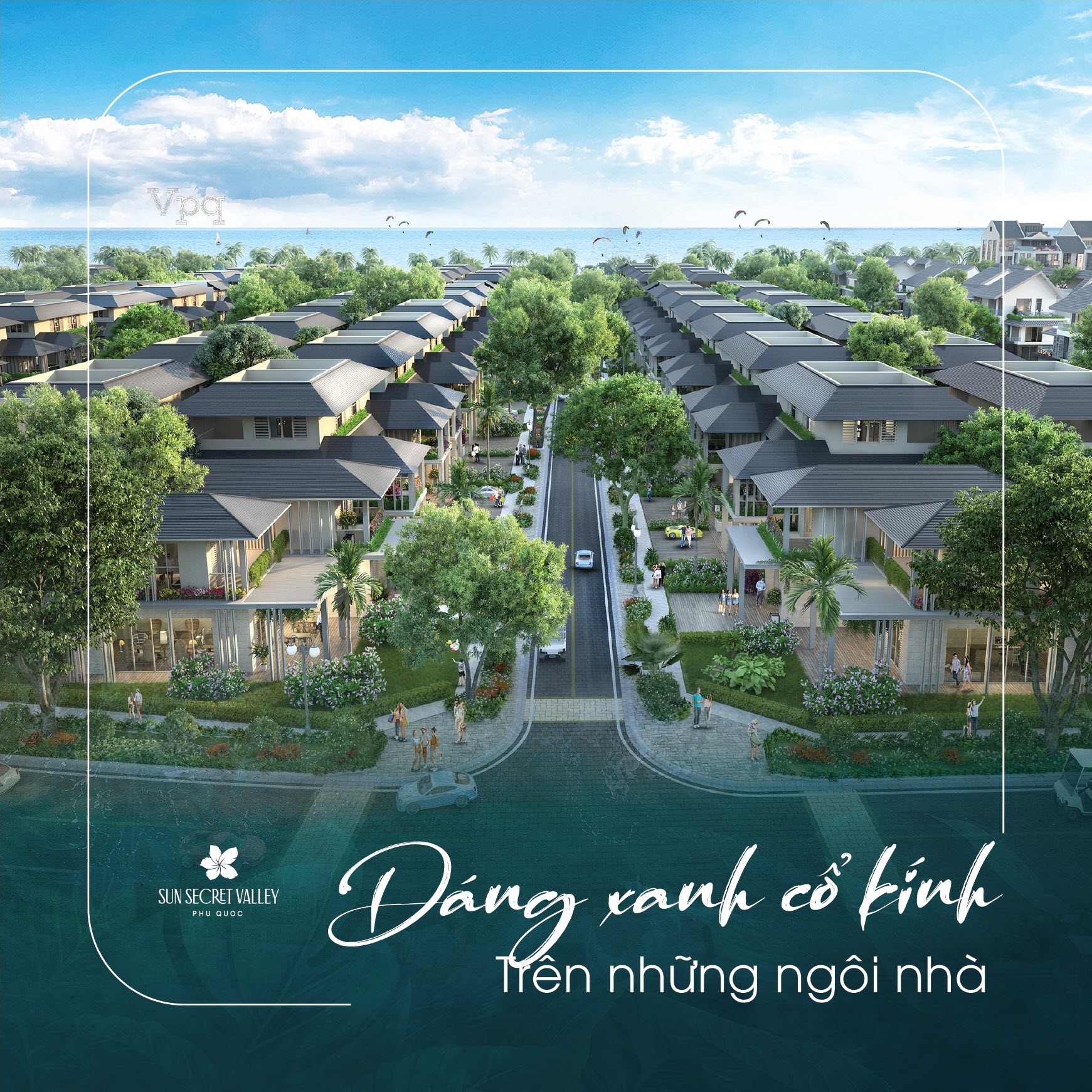 D&aacute;ng xanh cổ k&iacute;nh tr&ecirc;n từng ng&ocirc;i nh&agrave;