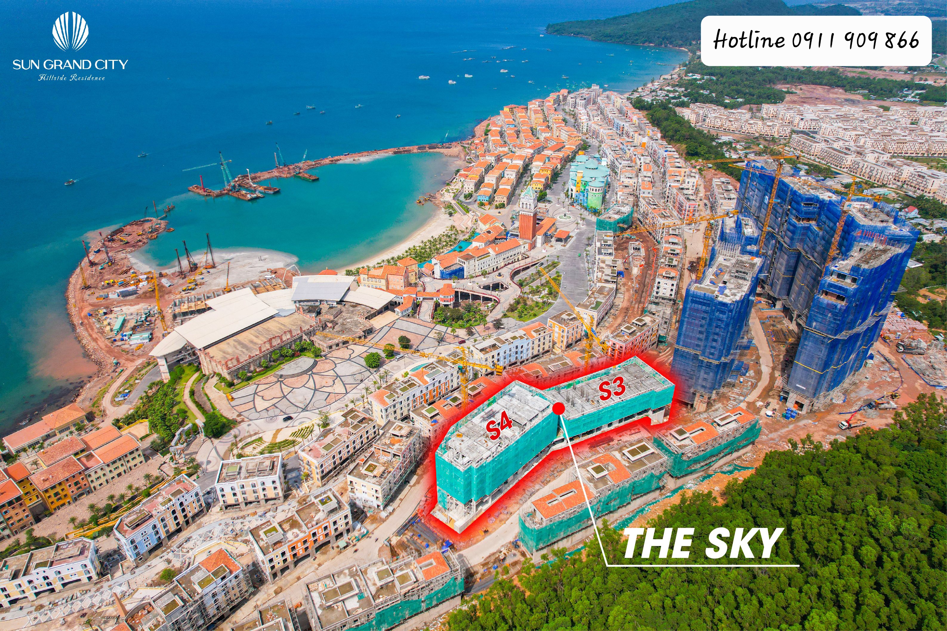 Hình ảnh tiến độ thực tế căn hộ The Sky tháng 1/2022
