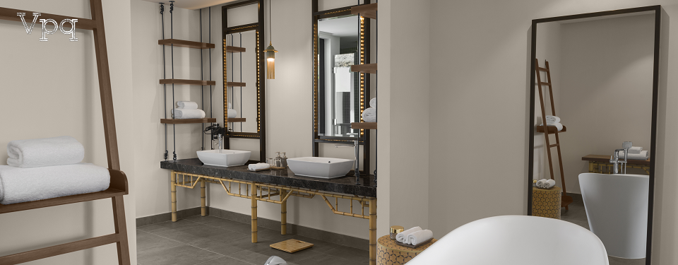 Không gian phòng tắm biệt thự Beachfront Pool Villa