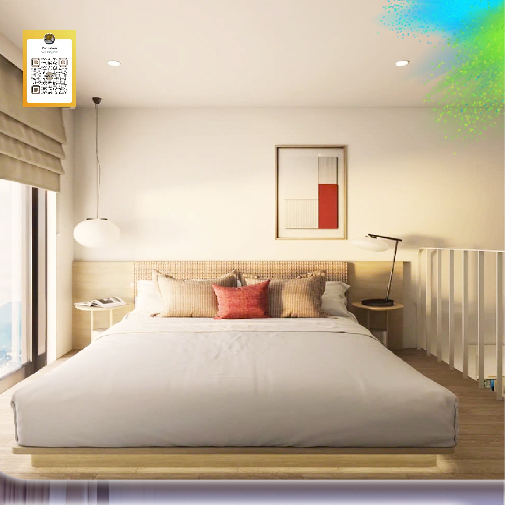 Ph&ograve;ng ngủ tầng lửng căn hộ Art Residence