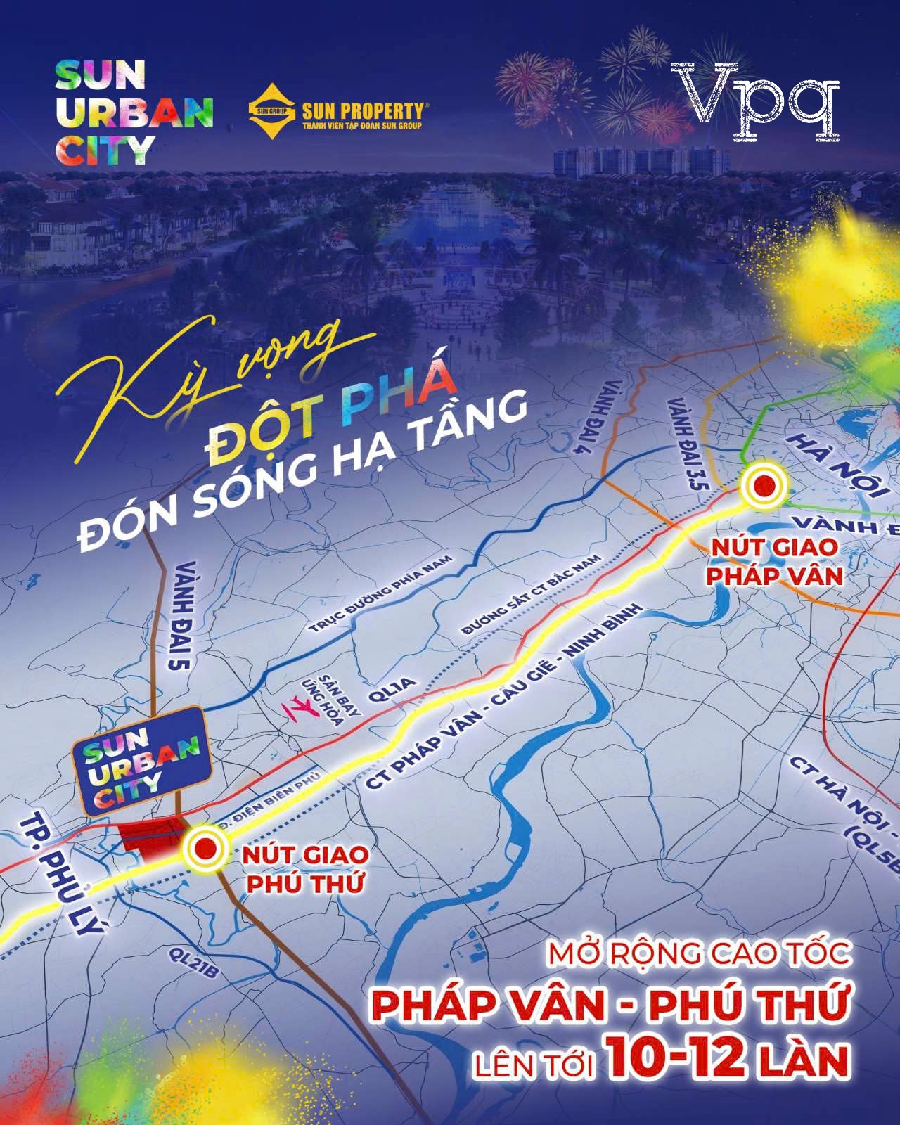 Cao tốc Ph&aacute;p V&acirc;n - Ph&uacute; Thứ mở rộng 10-12 l&agrave;n xe