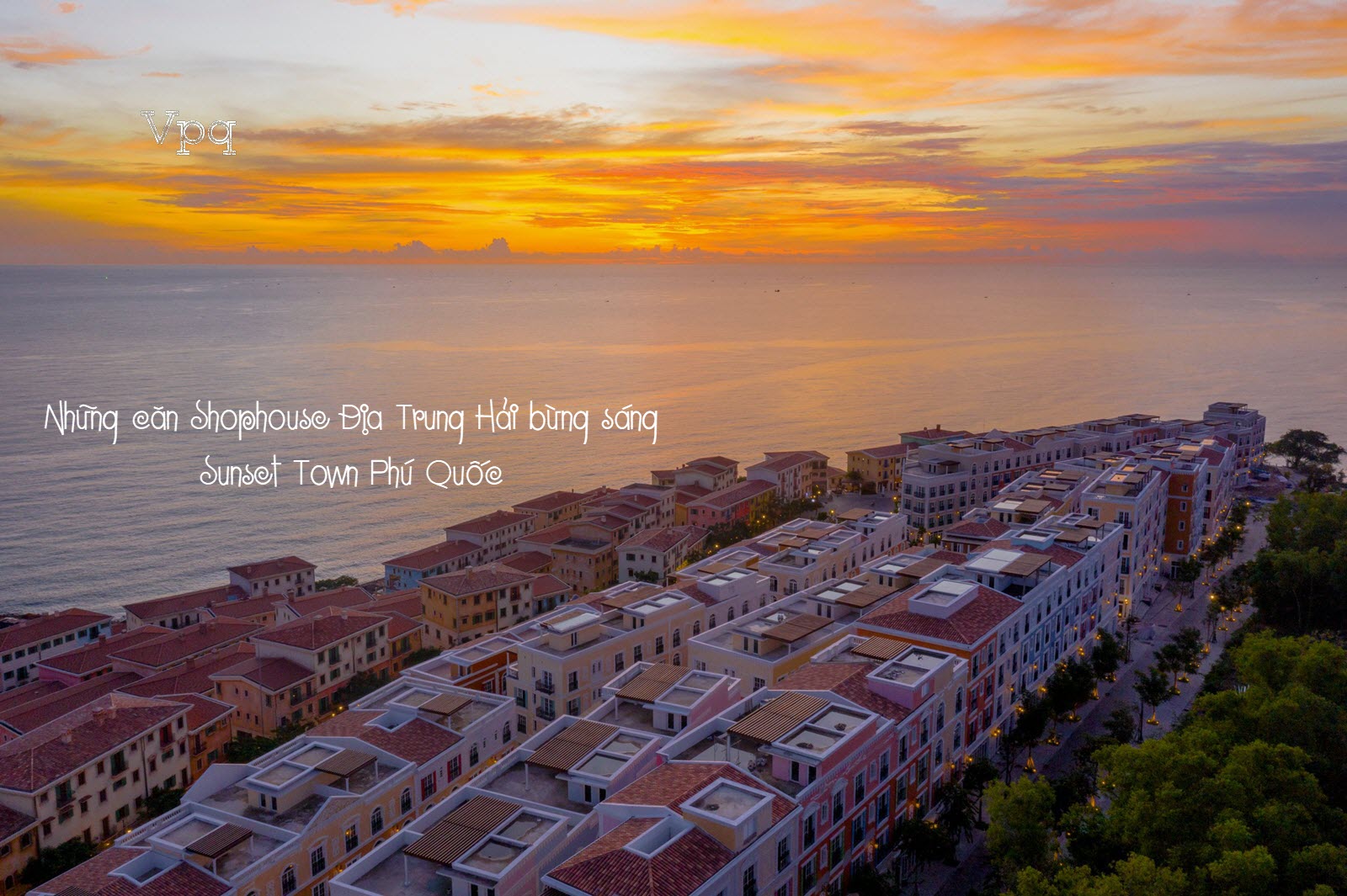 Những căn shophouse Địa Trung Hải bừng s&aacute;ng Sunset Town Ph&uacute; Quốc