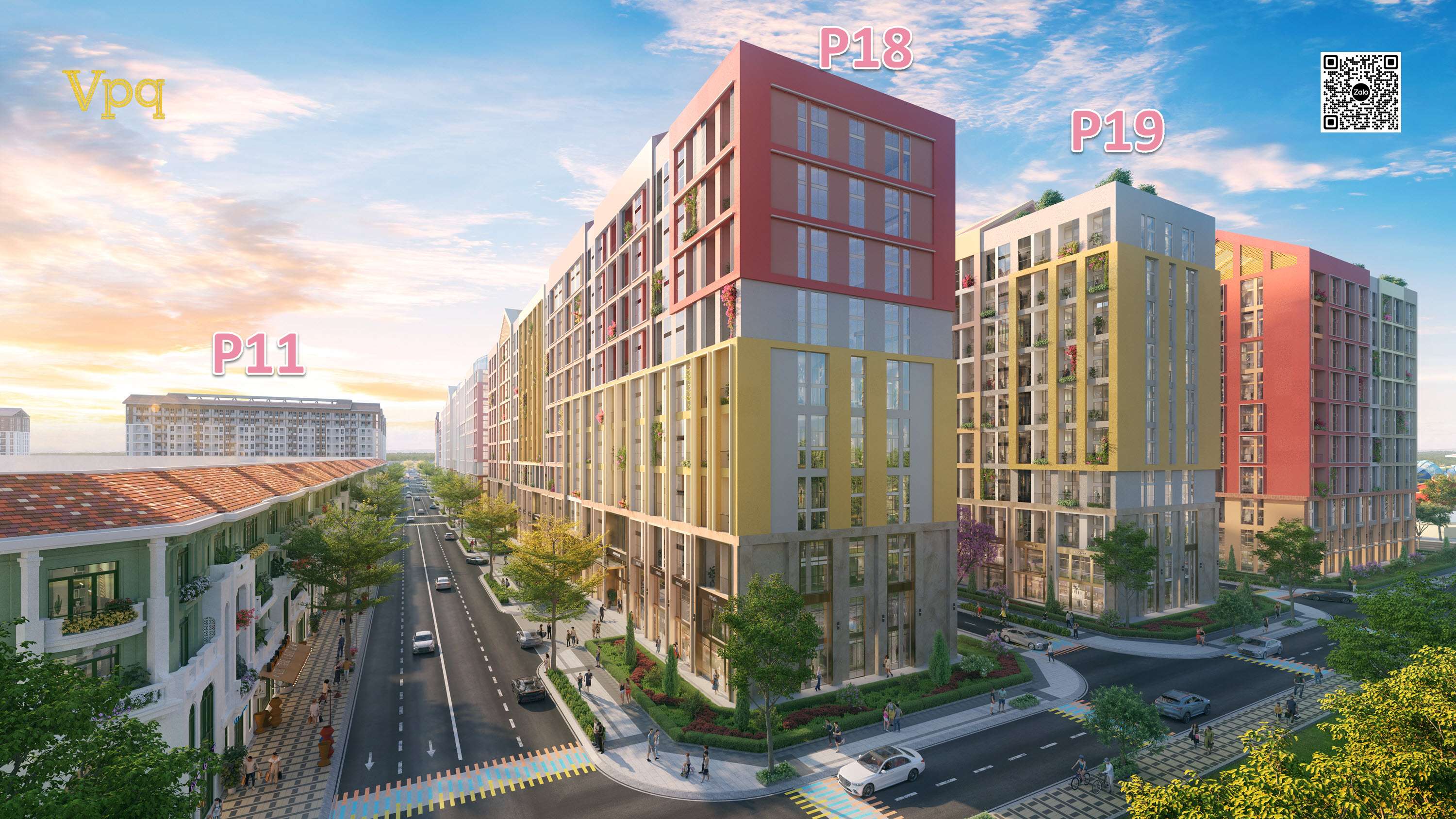 Phối cảnh các tòa chung cư Park Residence