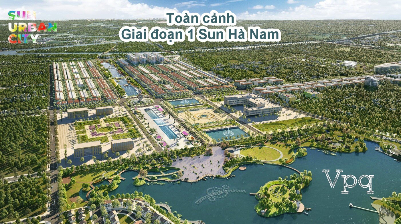 Phối cảnh giai đoạn 1 đ&ocirc; thị nghỉ dưỡng Sun Group H&agrave; Nam