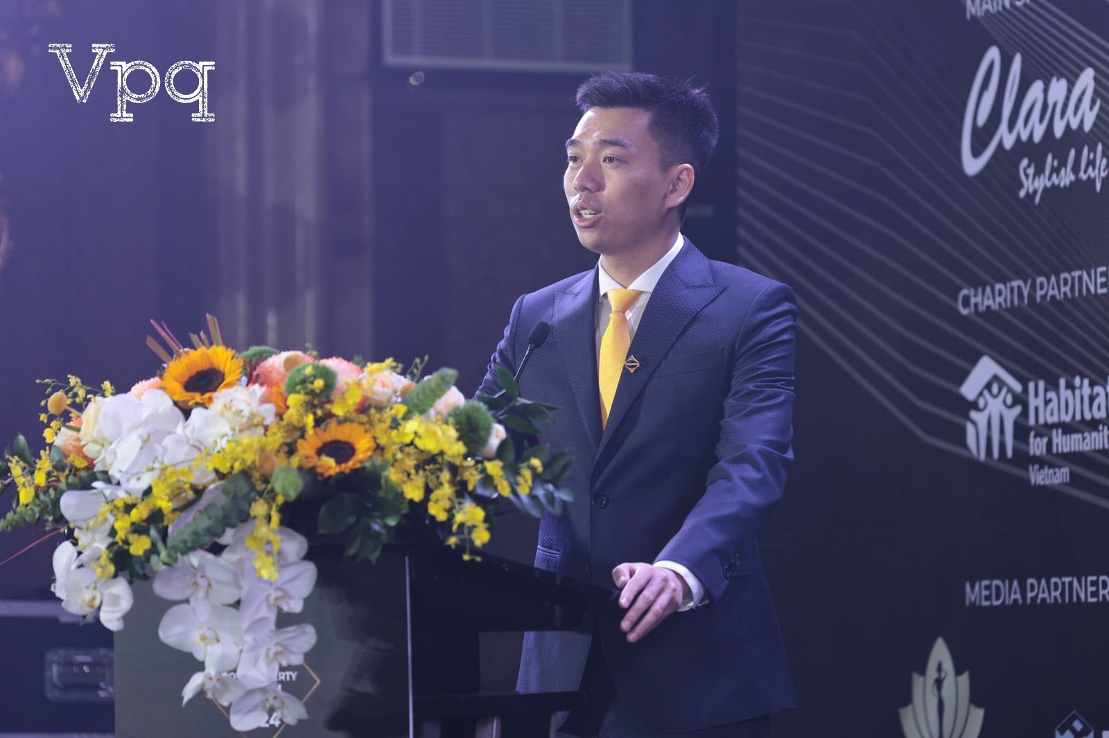 &Ocirc;ng Nguyễn Cao Cường đại diện Sun Group ph&aacute;t biểu tại sự kiện