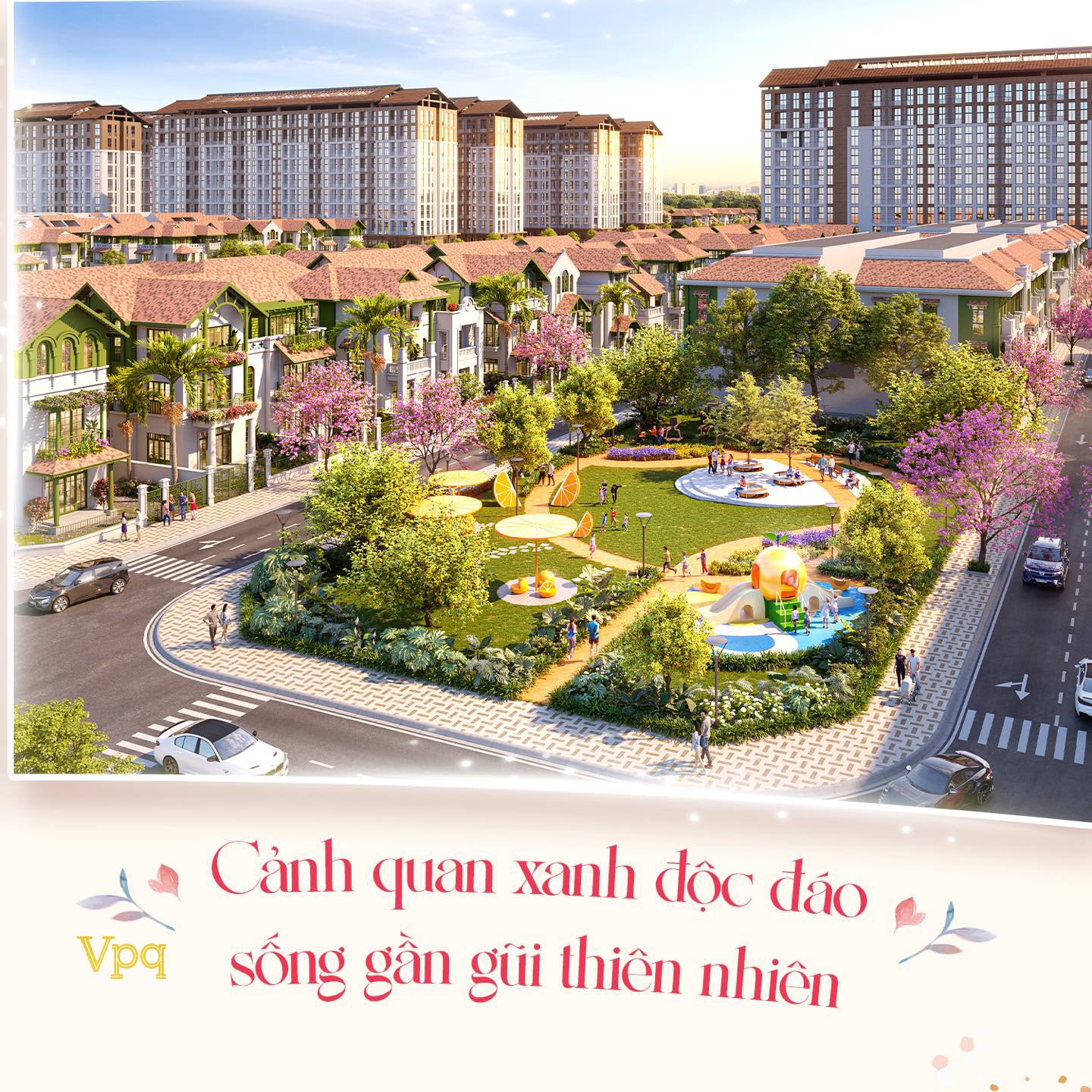 Cảnh quan độc đ&aacute;o tại ph&acirc;n khu Flora Avenue