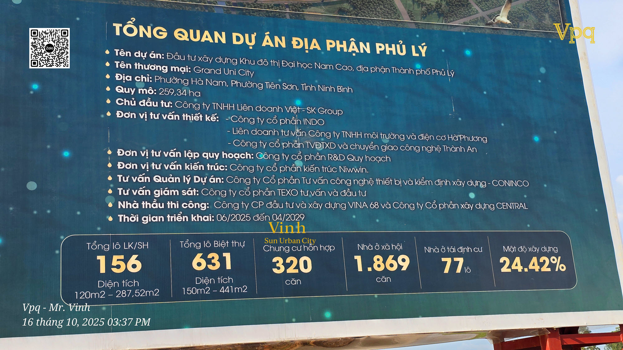 Tổng quan dự &aacute;n địa phận Phủ L&yacute;