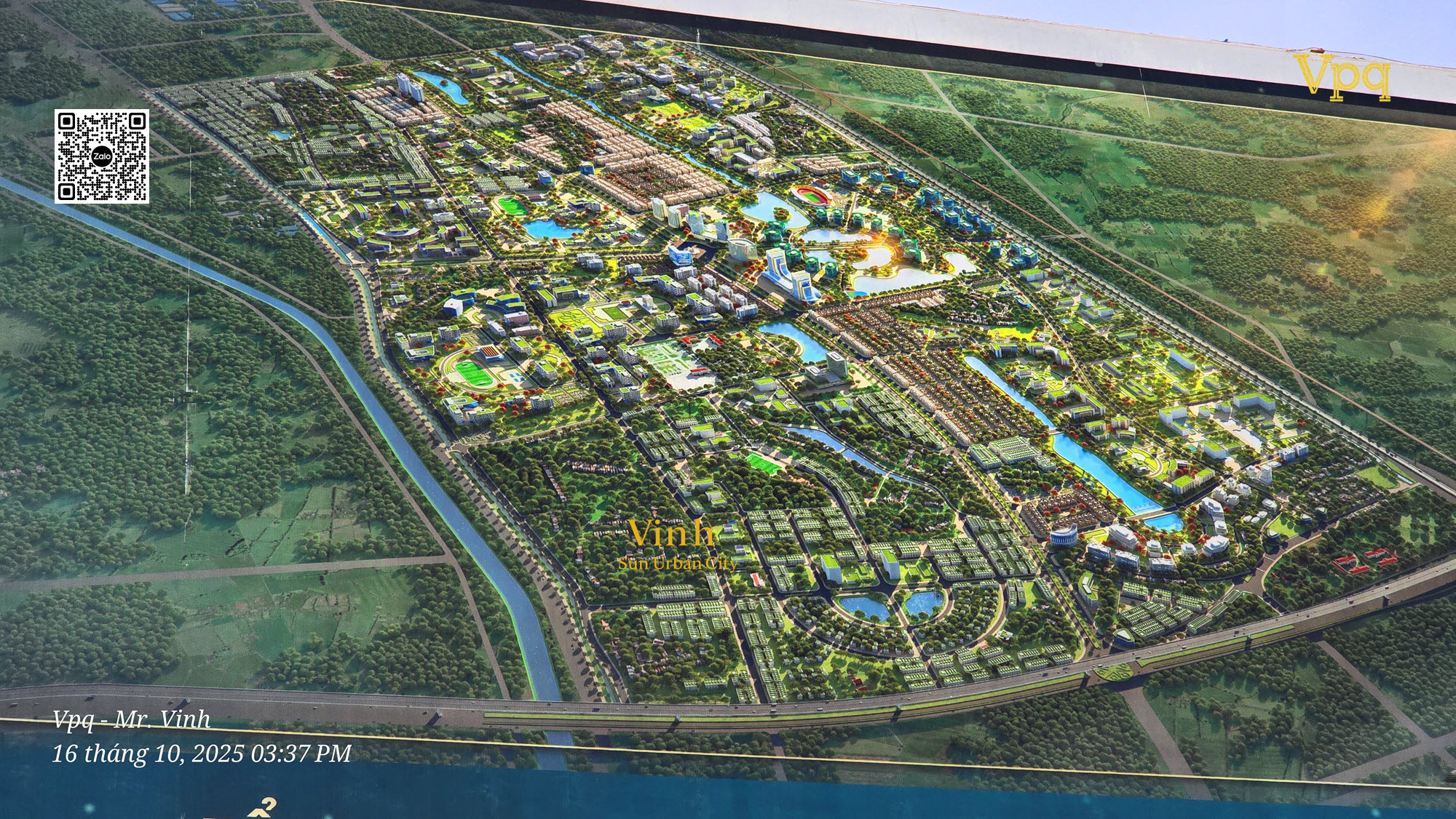 Ảnh phối cảnh khu đ&ocirc; thị đại học Nam Cao - Grand Uni City