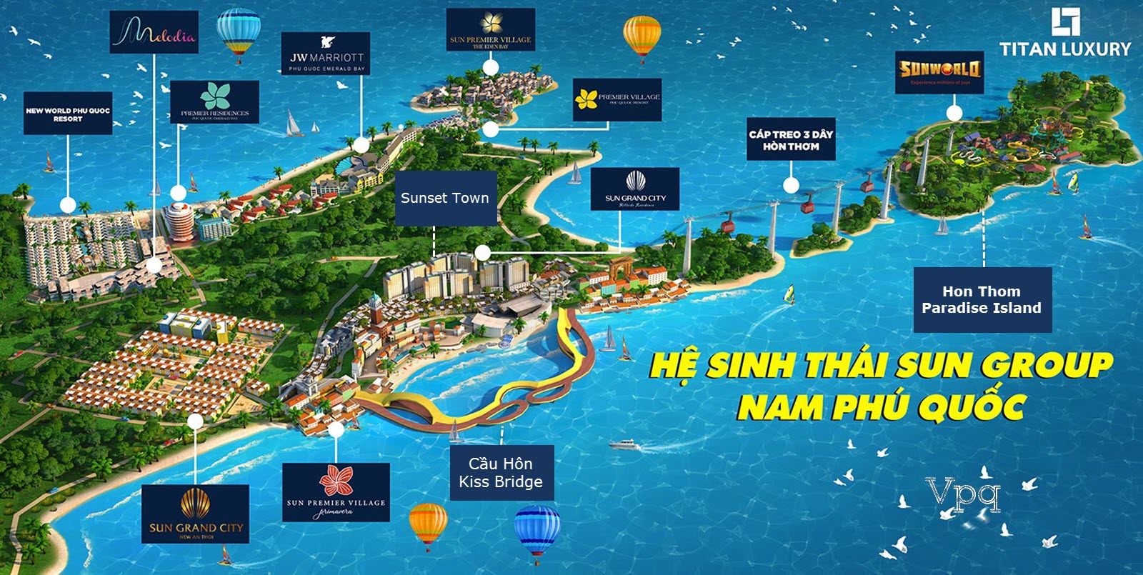 M&ocirc; h&igrave;nh hệ sinh th&aacute;i 3S của Sun Group tại Ph&uacute; Quốc