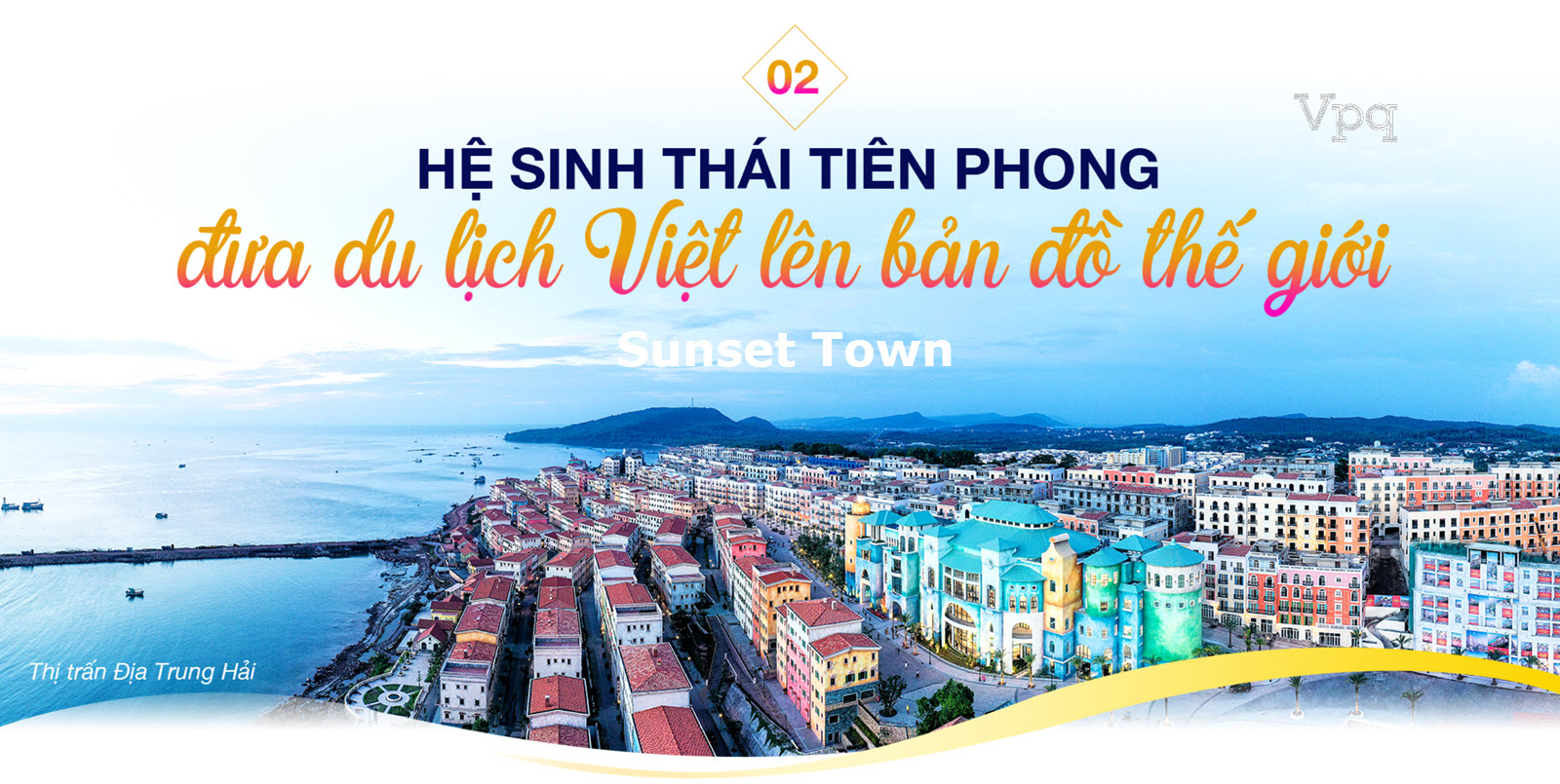 Sunset Town sở hữu hệ sinh th&aacute;i với nhiều c&ocirc;ng tr&igrave;nh biểu tượng tầm v&oacute;c quốc tế