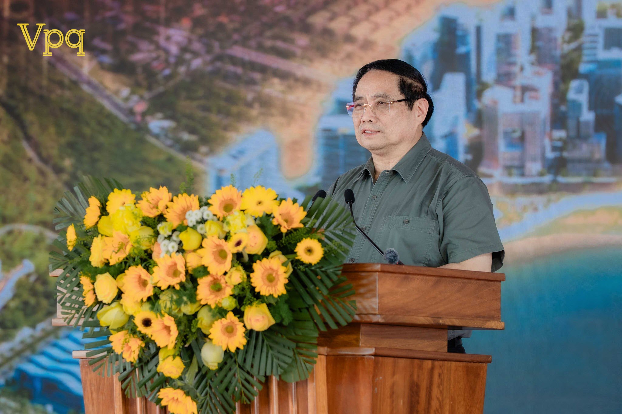 Thủ tướng Phạm Minh Ch&iacute;nh ph&aacute;t biểu tại buổi lễ